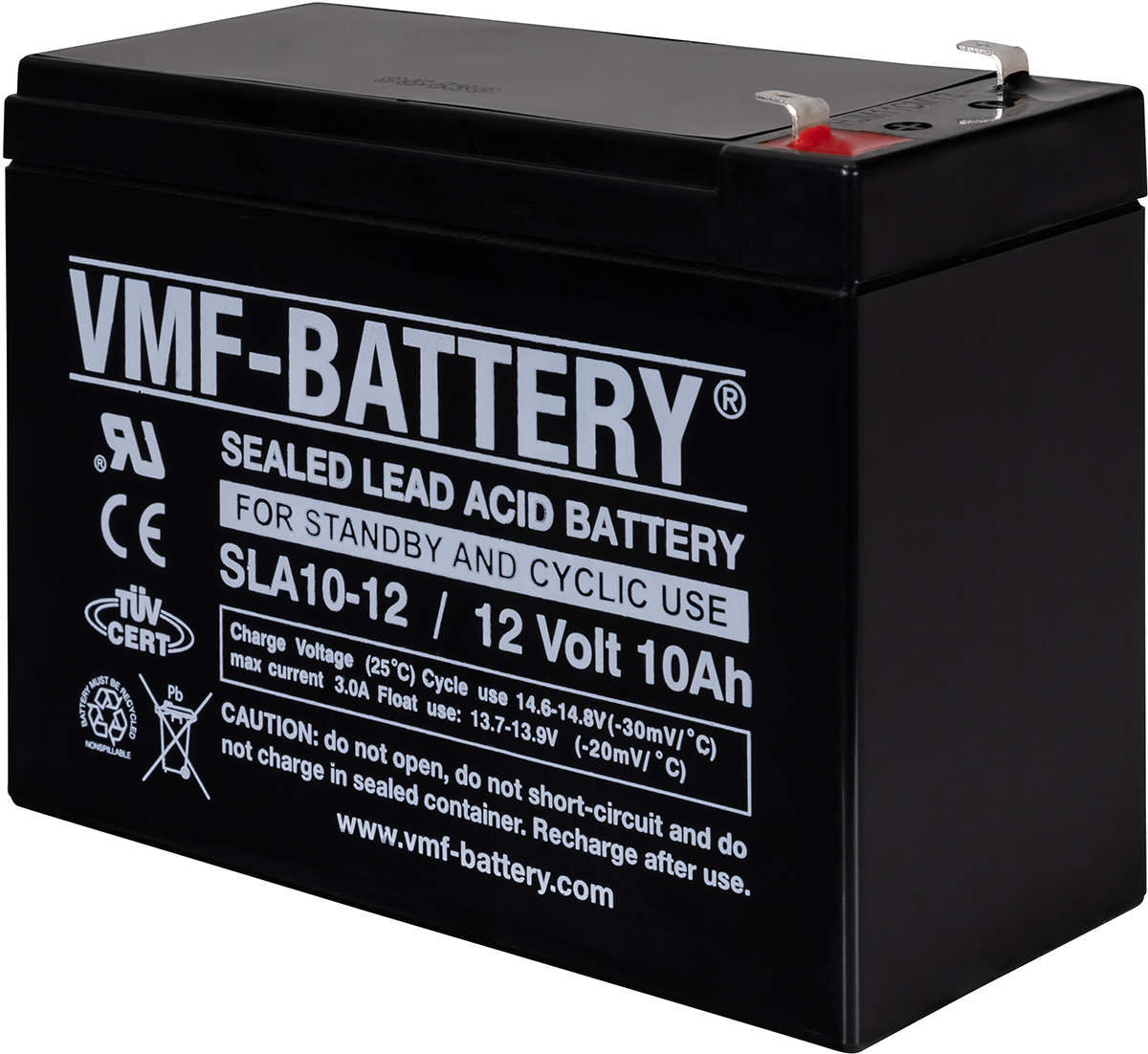 Batterie SLA10-12 (12V 10Ah) L: 15,1cm; B: 6,5cm; H: 11,1cm