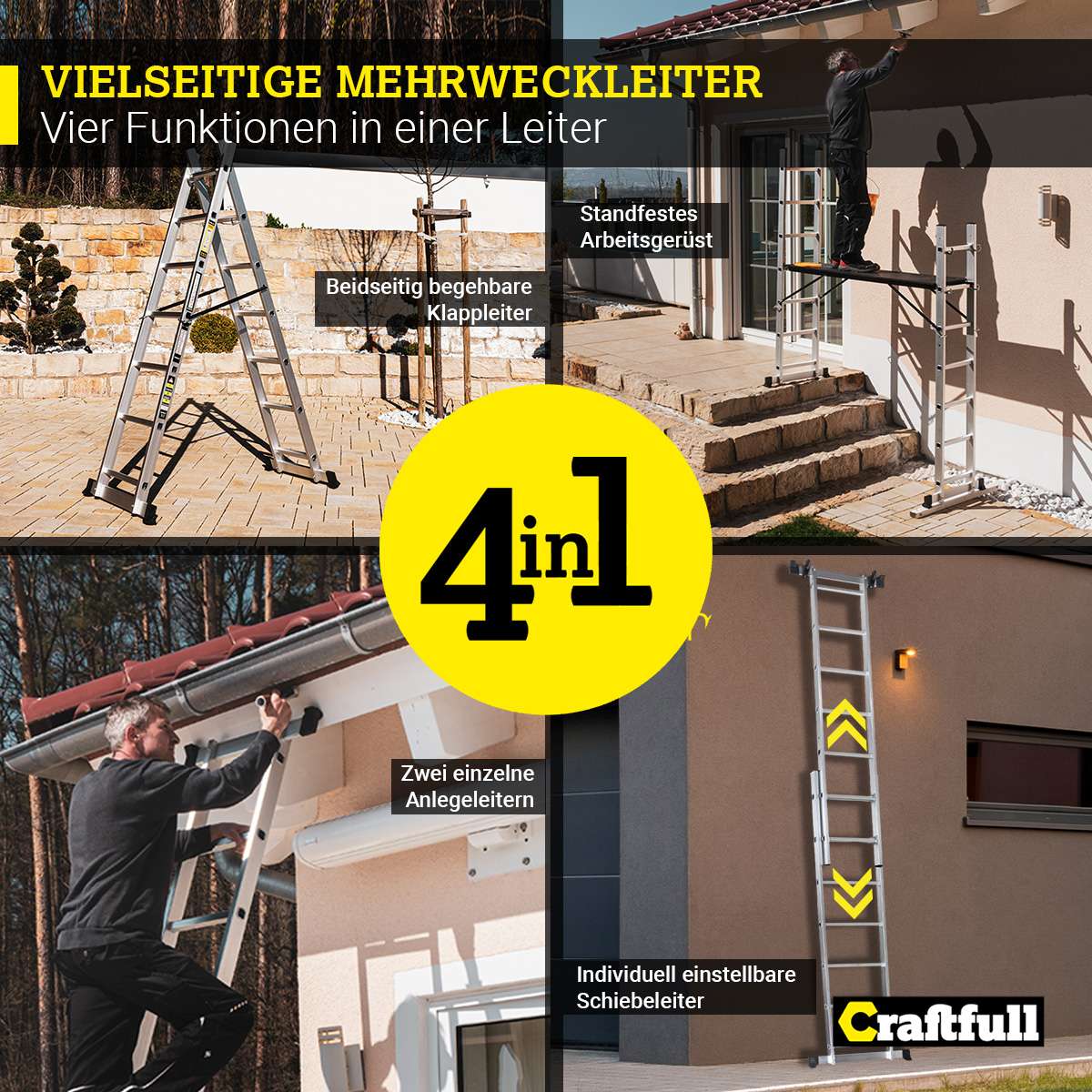 Leitergerüst CF103A Craftfull Mehrzweckleiter