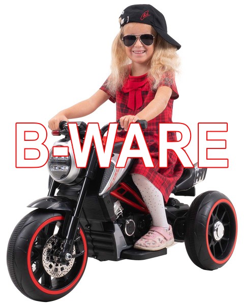 01 kinder elektromotorrad schwarz actionbikes motors cruiserbike vorne links