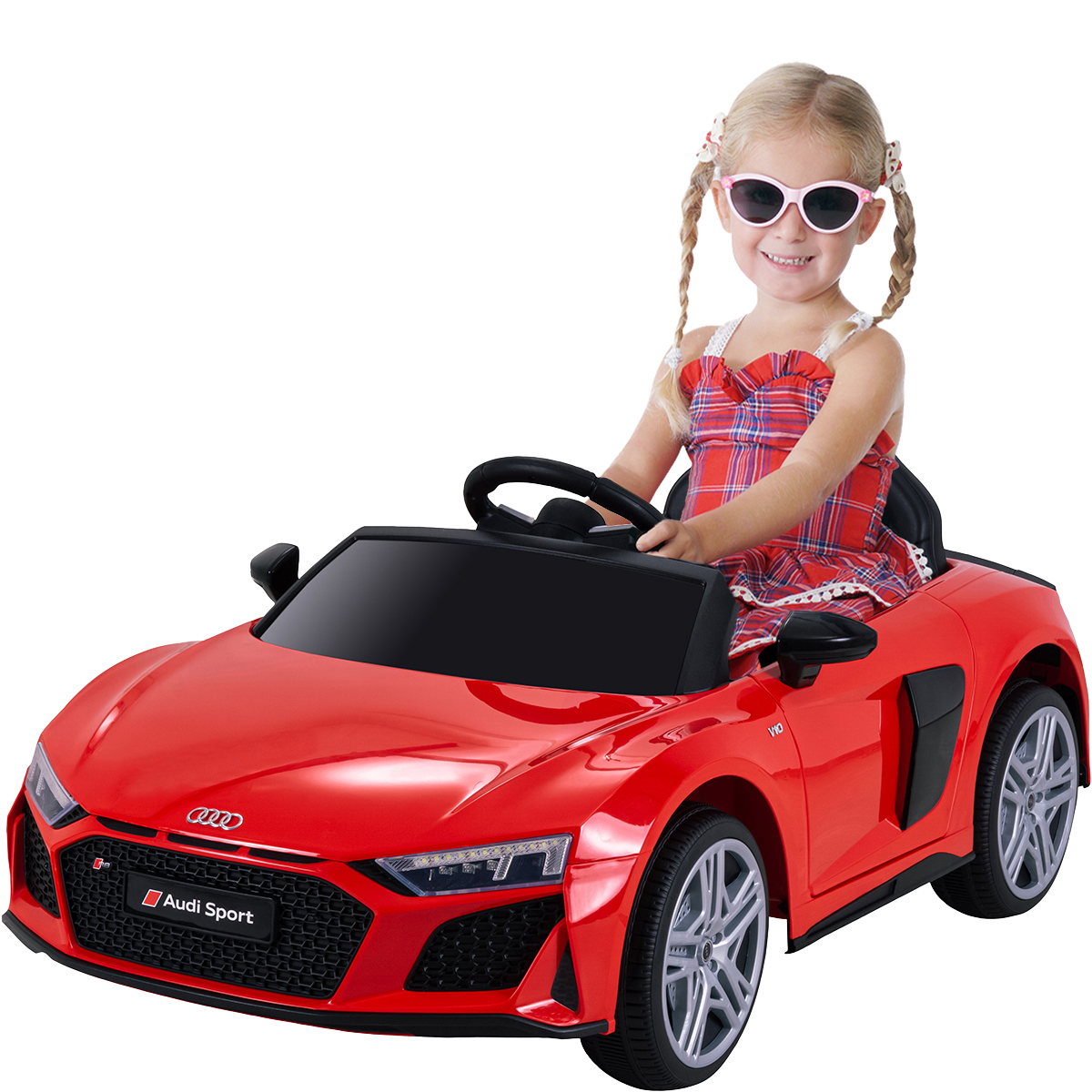 Mädchen im Audi R8 4S Spyder lizenziert