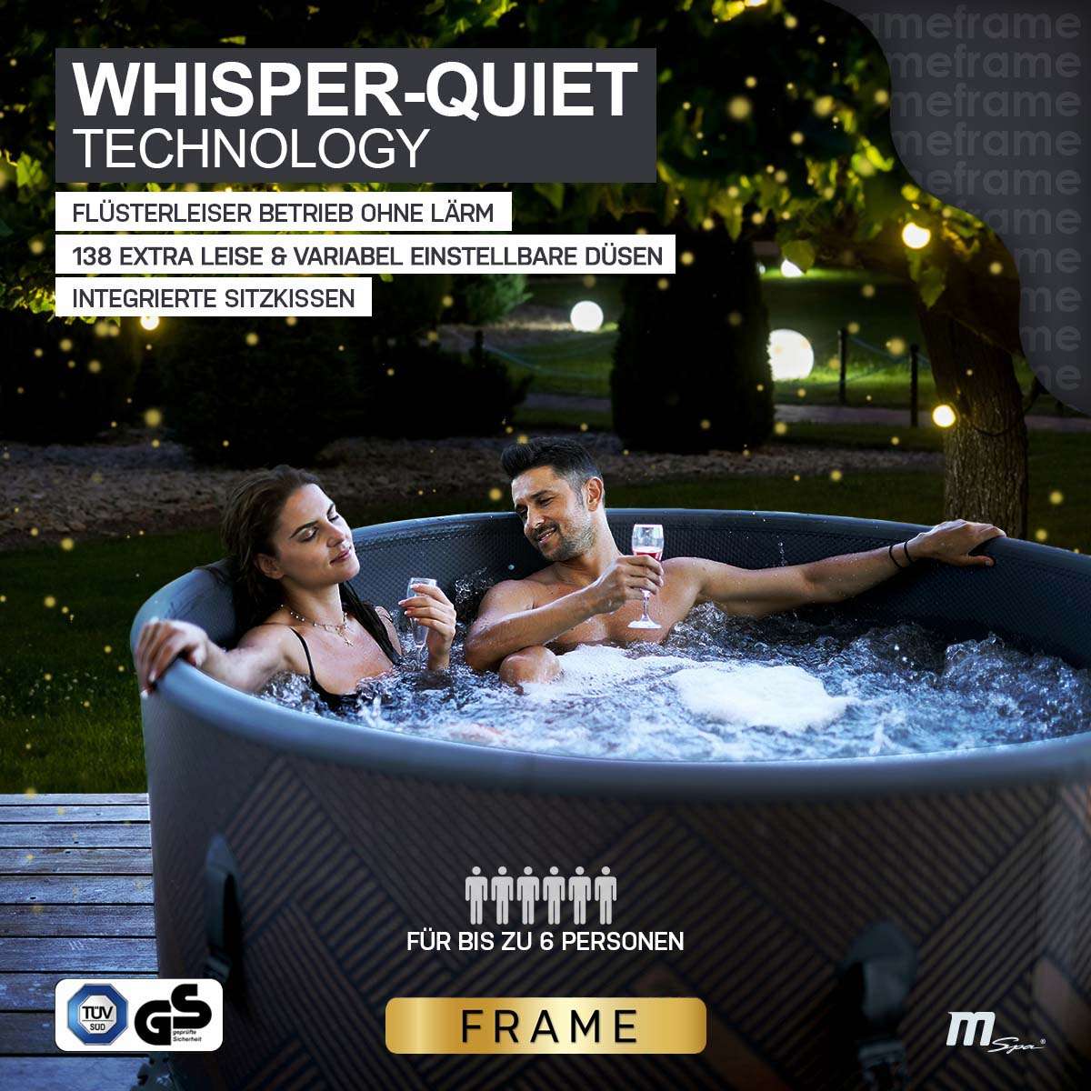 MSpa Whirlpool Mono ᐅ 6 Personen. Für Garten, Terrasse & Co.