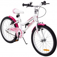 Actionbikes Kinderfahrrad Butterfly 20 Zoll, Pink, Ständer, Kettenschutz