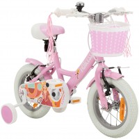 Actionbikes Kinderfahrrad Princess 12 Zoll, rosa, V-Brake, Prinzessinnen-Design
