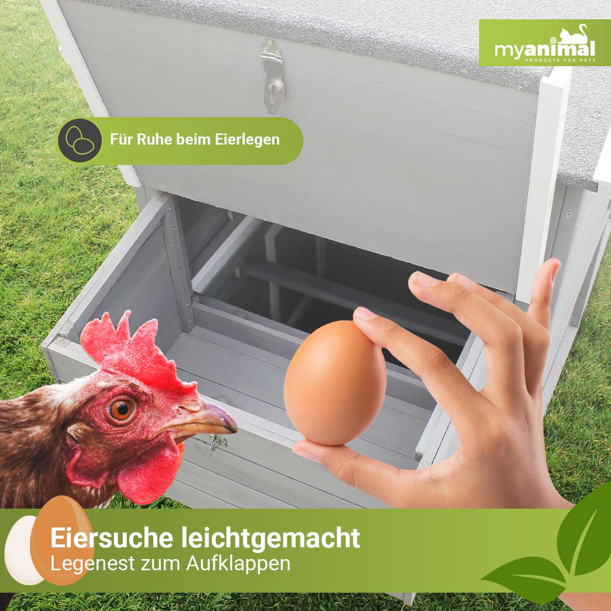 LEONARDO HOME Snacktablett "Country Life" Mit Hühner-Motiv – Aus Melamin, Ca. 23x15,5 Cm (weiß)