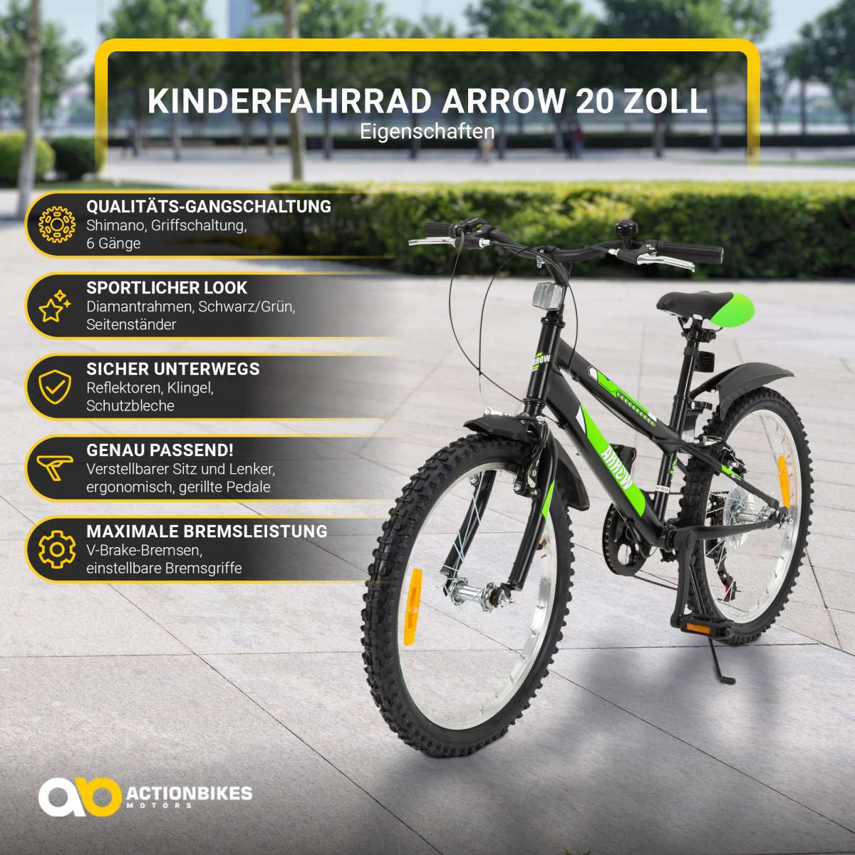 Kinderfahrrad Arrow 20 Zoll: mit Gangschaltung