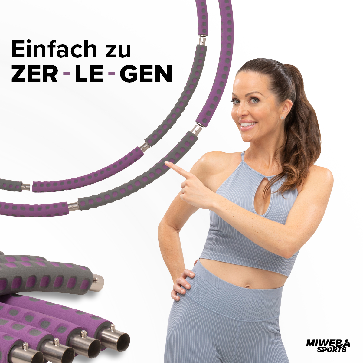 Hula-Hoop-Reifen zum Befüllen ᐅ Miweba Sports Fitnessreifen