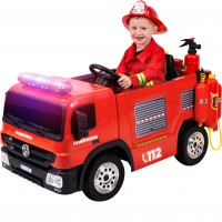 Kinder-Elektro-Feuerwehrauto SX1818, Spritze, Sirene, Blaulicht, Servolenkung, Bluetooth