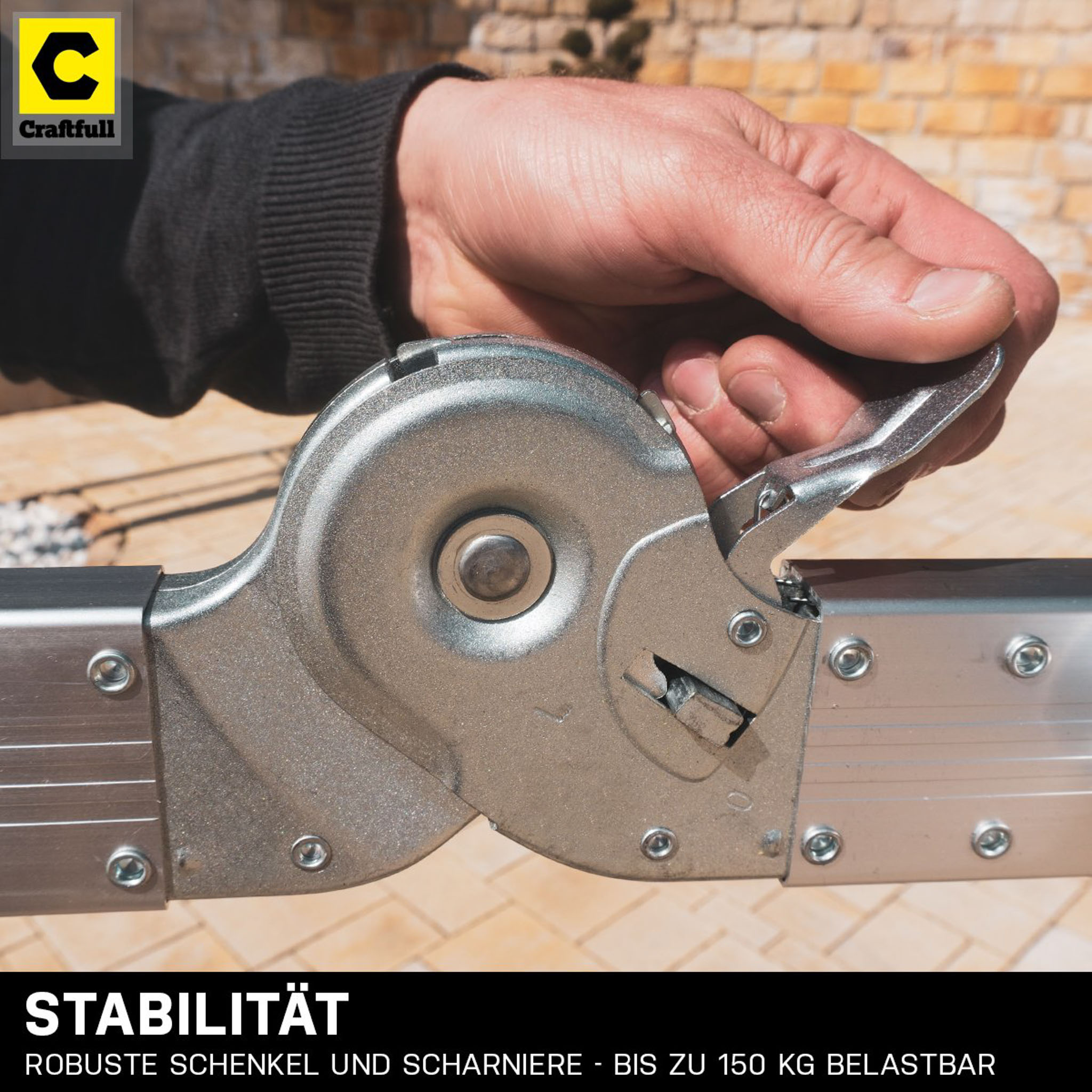 CF-104A Teleskopleiter Sicherheitsriegel an der Teleskopleiter