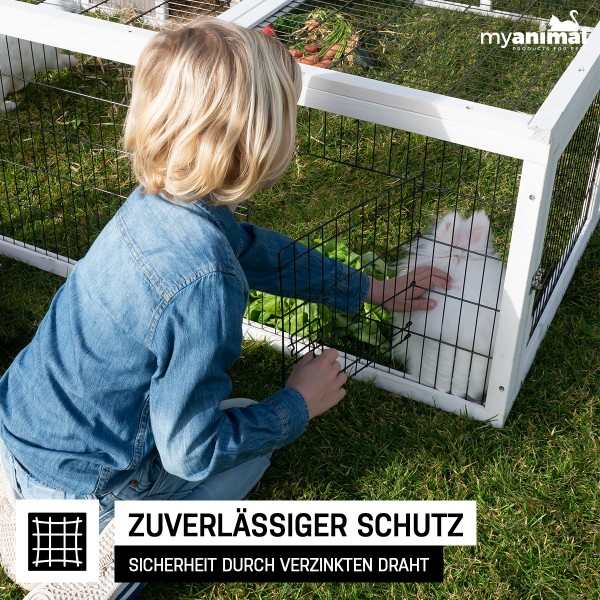 Hasenstall groß MH08 ᐅ MyAnimal Kaninchenstall mit Freilauf