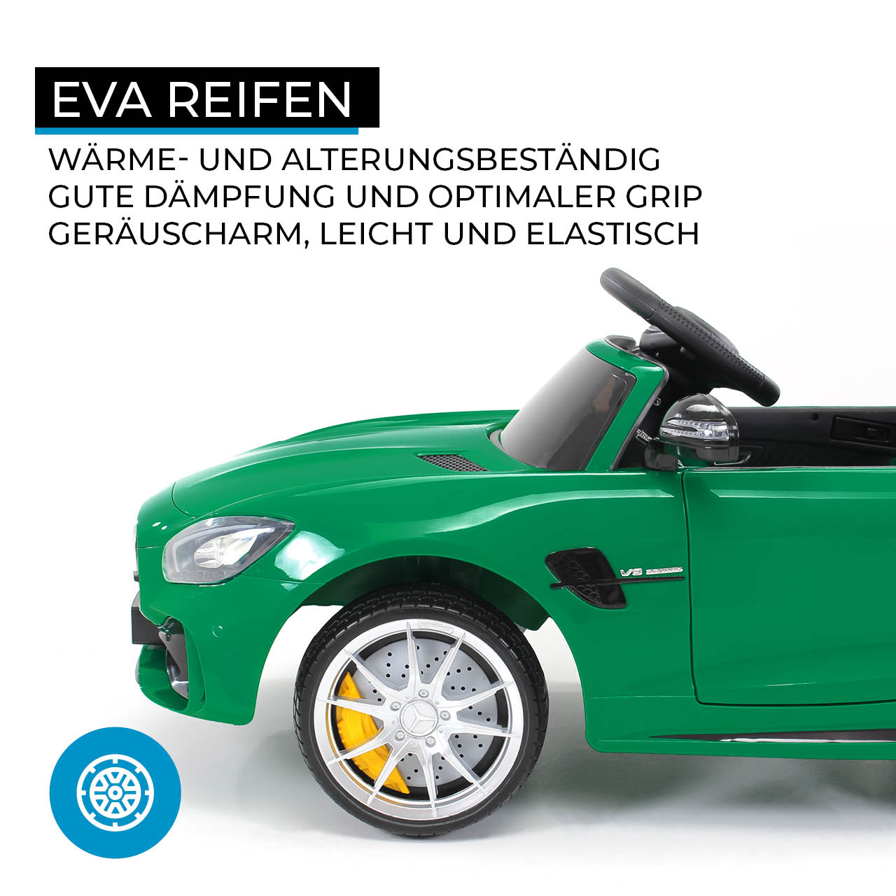 Eva Räder Mercedes AMG GT 4x4 !! Kinderauto Kinderfahrzeug Elektroauto Weiß 