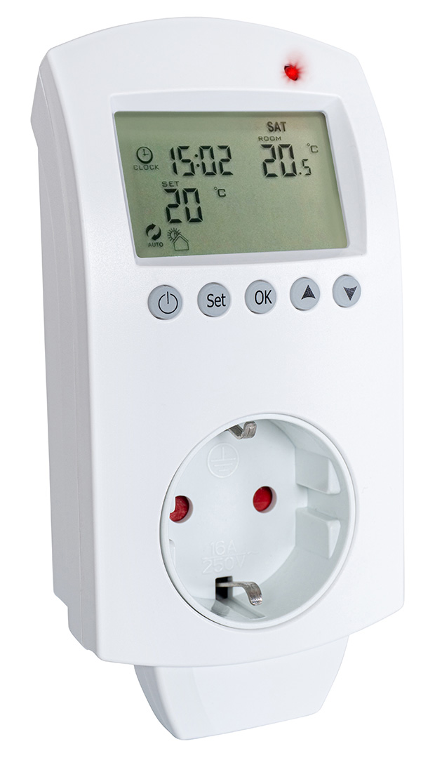 Steckdosen-Thermostat klein interBär mit Drehrad