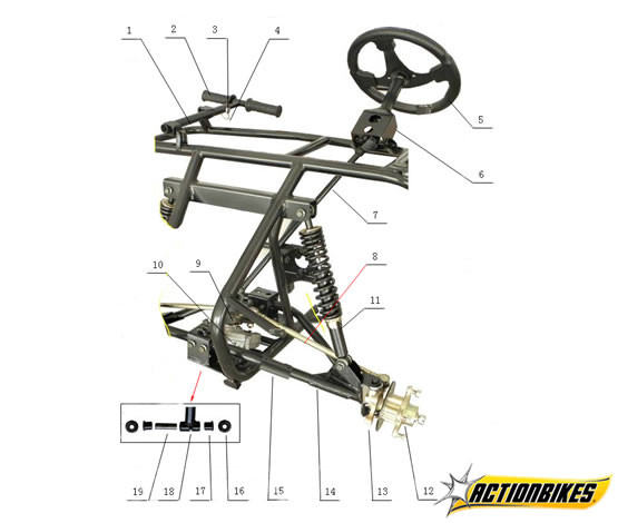 Lenkung | Dinky UTV 150 cc | Odes | Buggy/ UTV | Ersatzteile