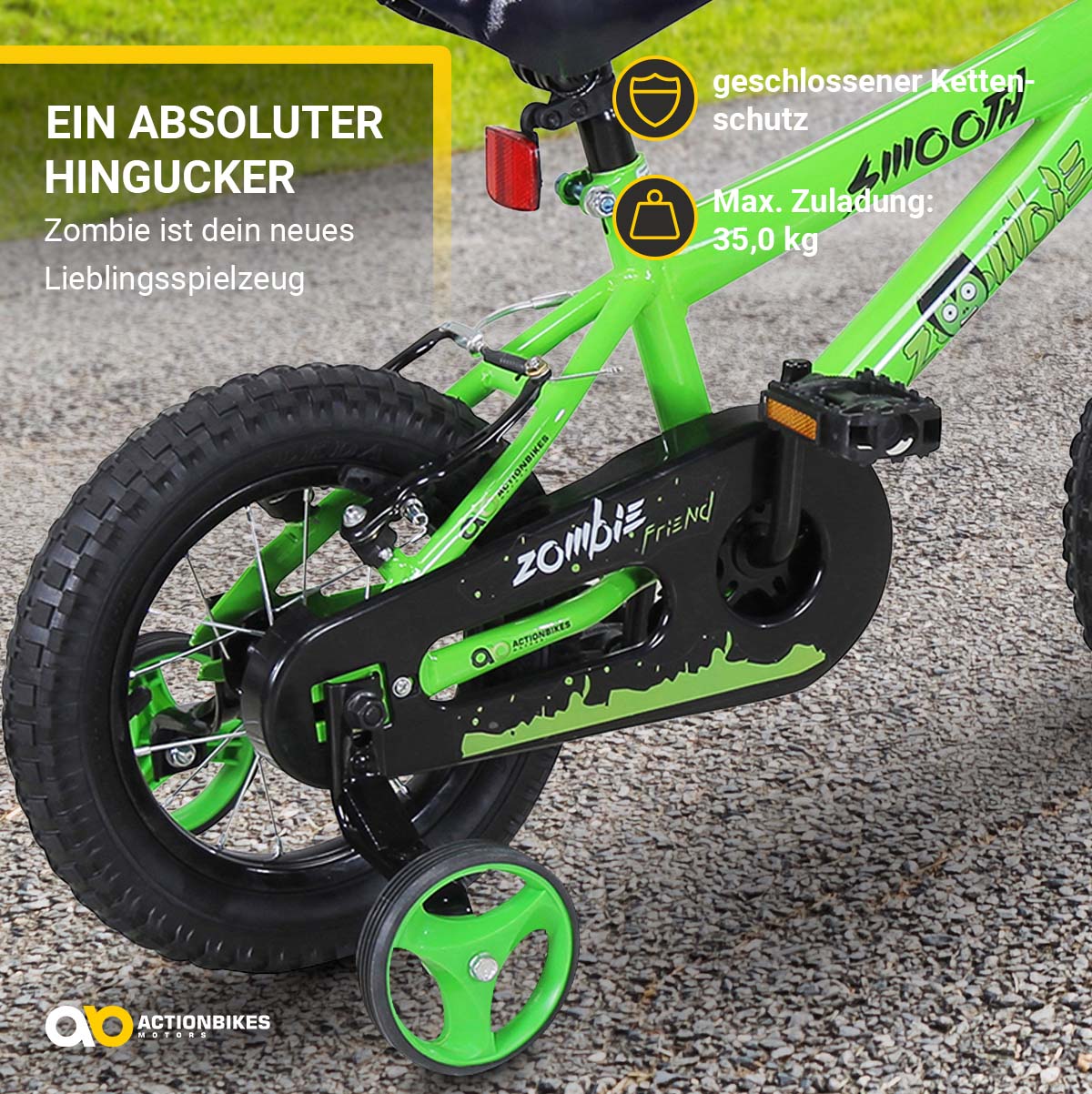 Kinderfahrrad Zombie 12 Zoll: Actionbikes Fahrrad