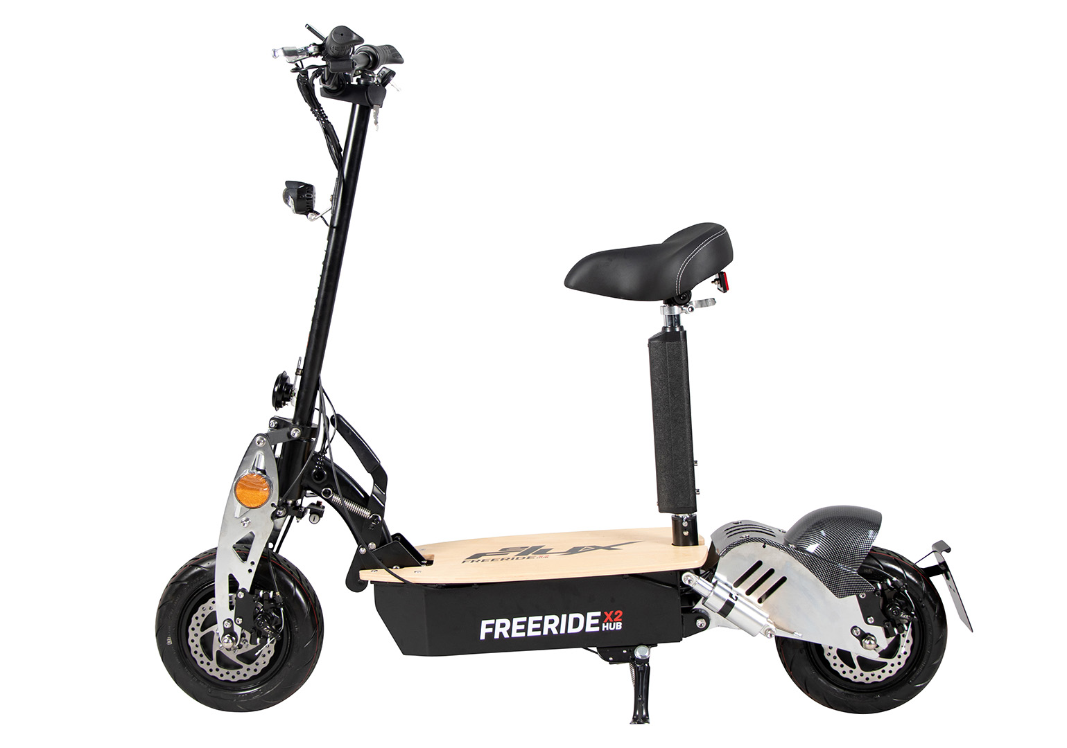 2000 Watt Motor Straßenzulassung Scheibenbremsen Multifunktionsanzeige eFlux Freeride X2