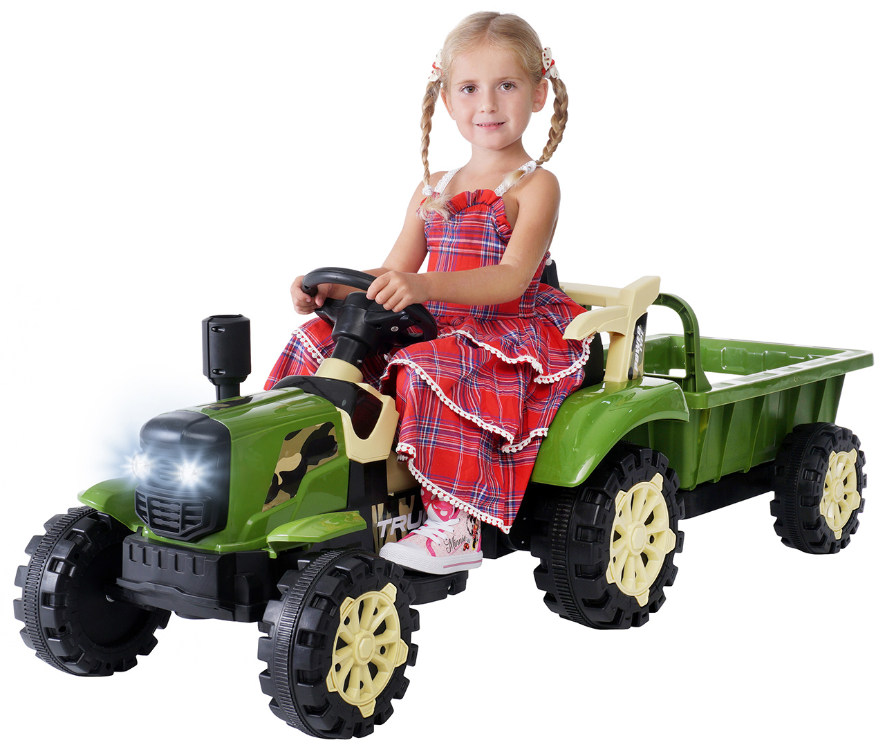 Kinder Elektroauto Traktor Anhänger