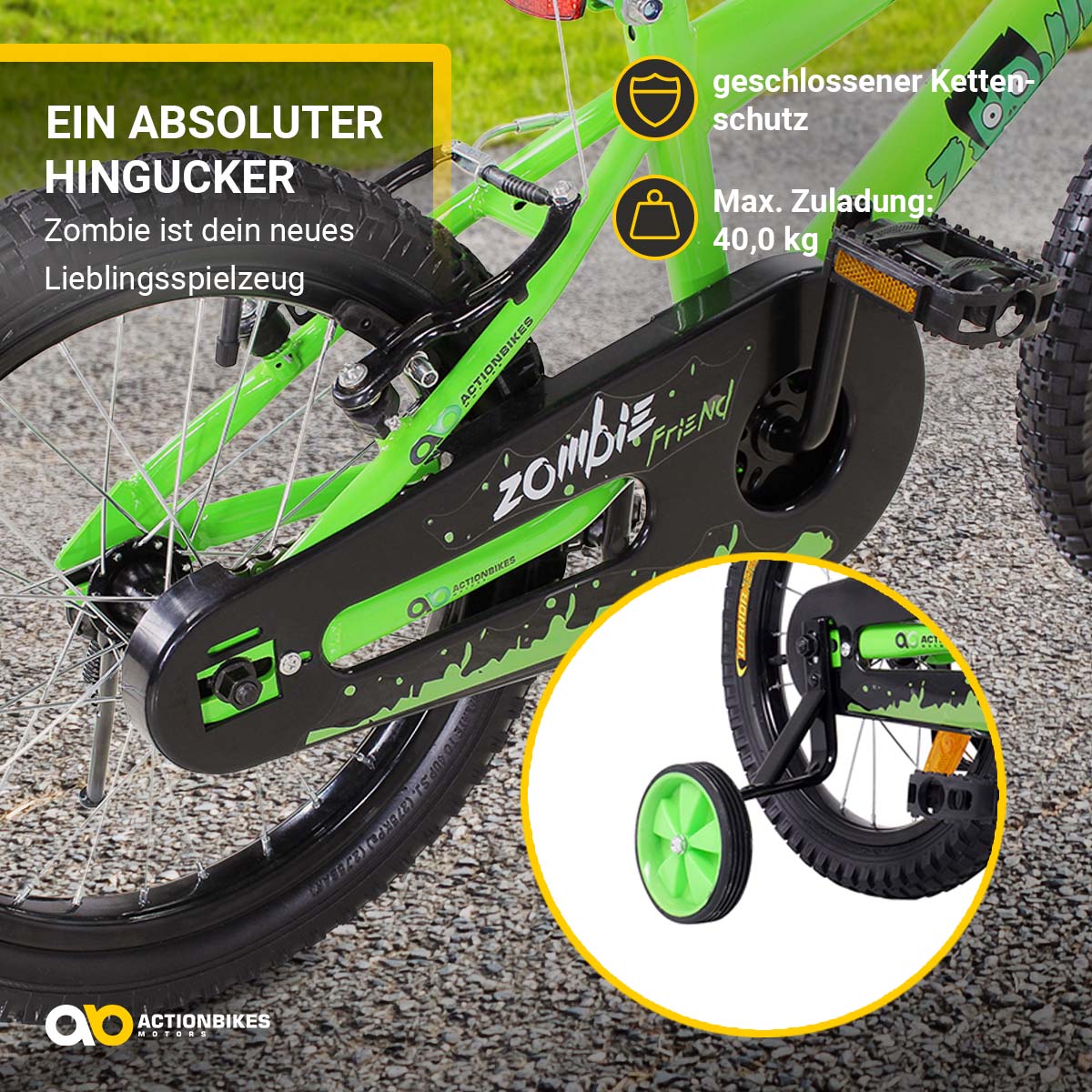 Kinderfahrrad Zombie 16 Zoll: Actionbikes Fahrrad