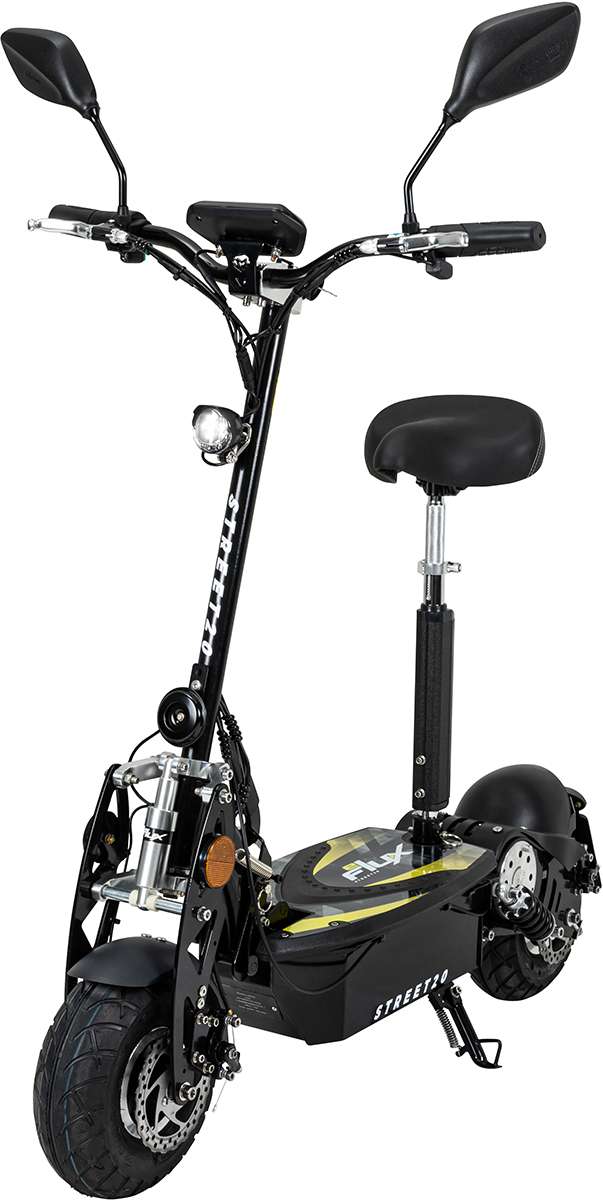 E Scooter Mit Sitz Straßenzulassung Klappbar E-Scooter Street 20: mit Straßenzulassung und Sitz von eFlux