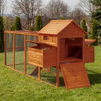MyAnimal Hühnerstall XXL für 8 Hühner MH-22, zwei Nistkästen, Auslauf, zwei Ebenen