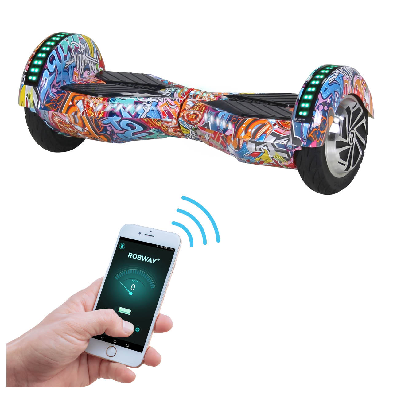 ROBWAY Hoverboard Silikon Schutzhülle Hoverboard Zubehör, weiß