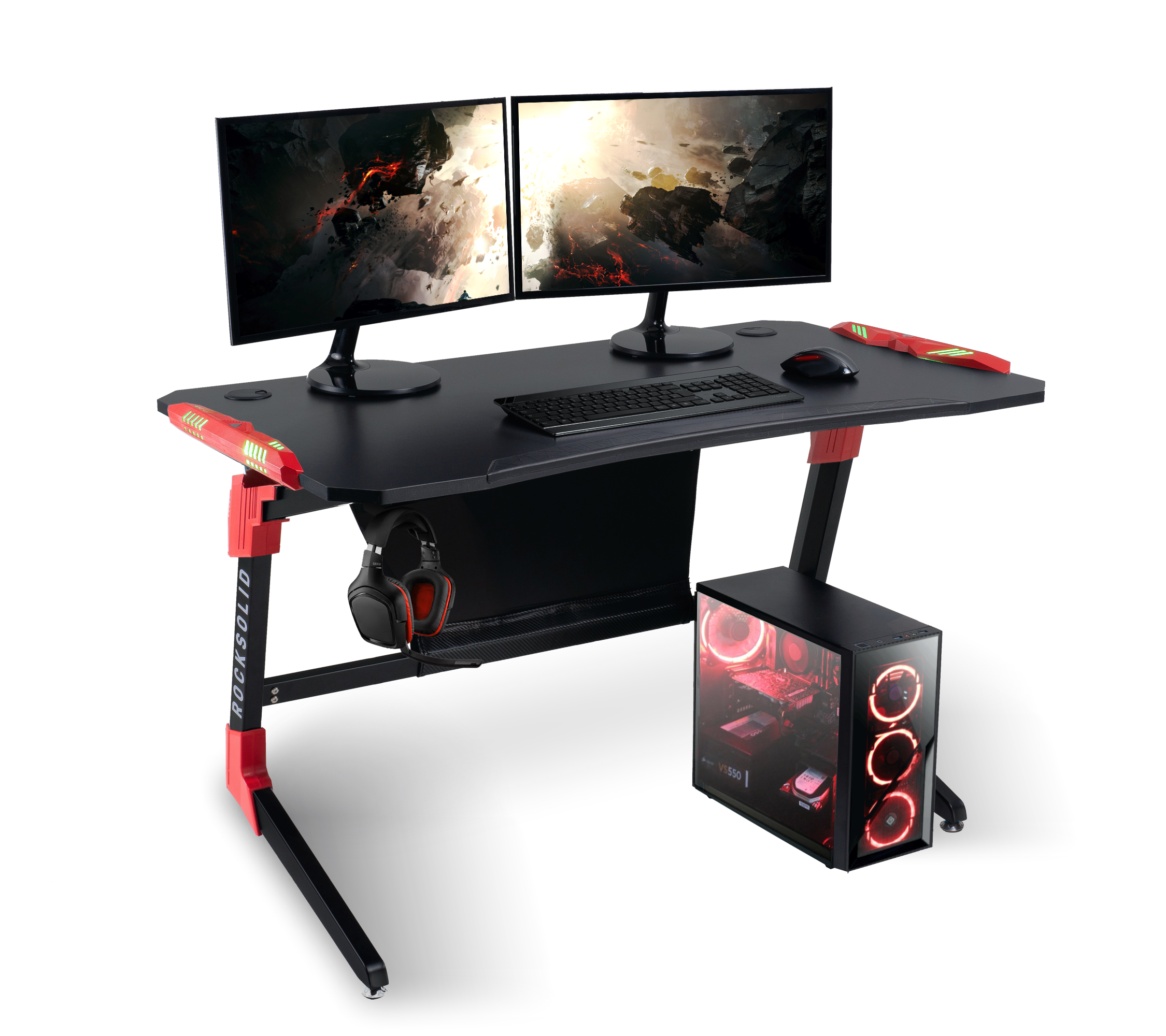 Elite Gaming-Tisch ROCKSOLID Gamer-Schreibtisch