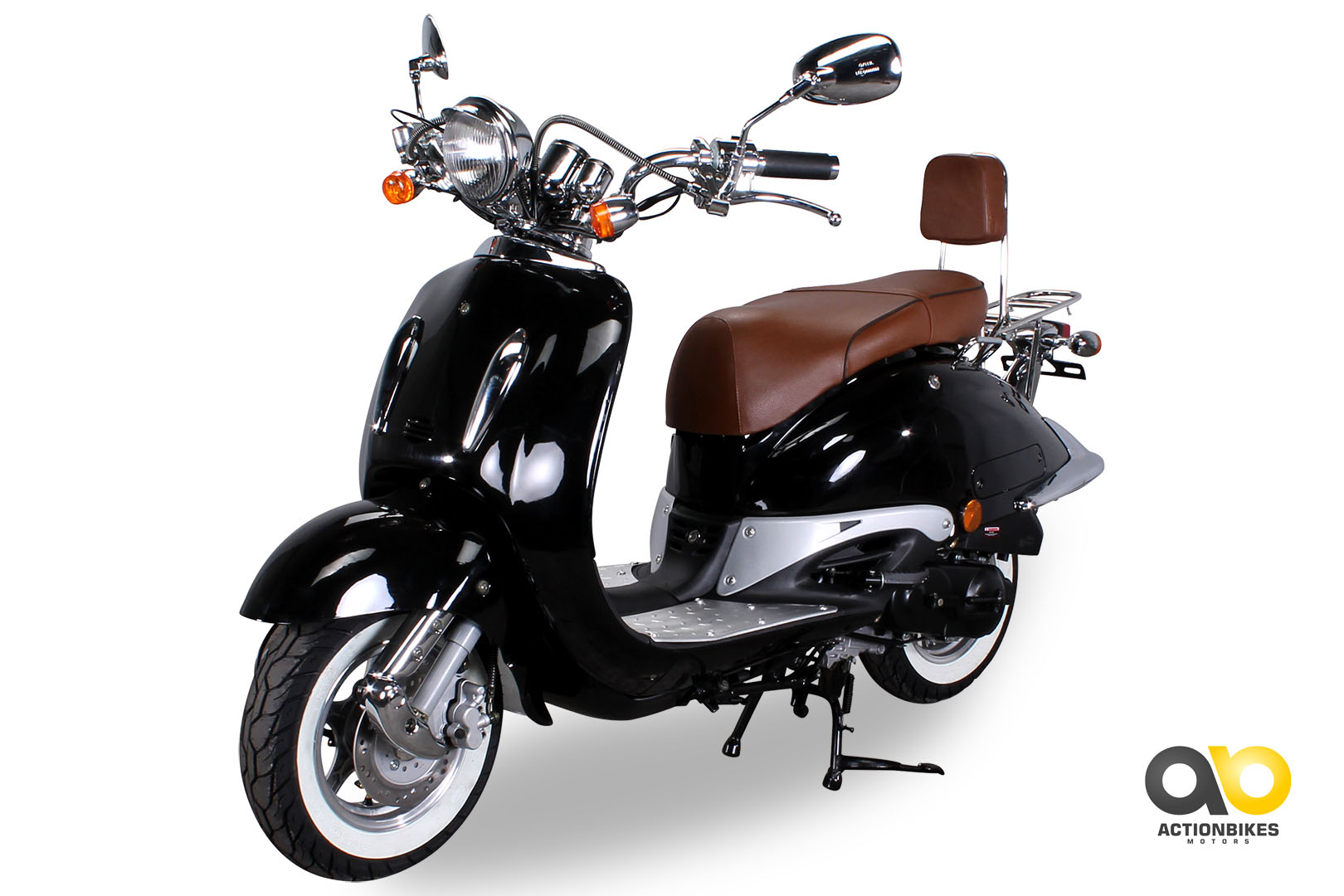 Znen Retro Classic Scooter ZN50QTE Weißwandreifen 25 km/h Mofa