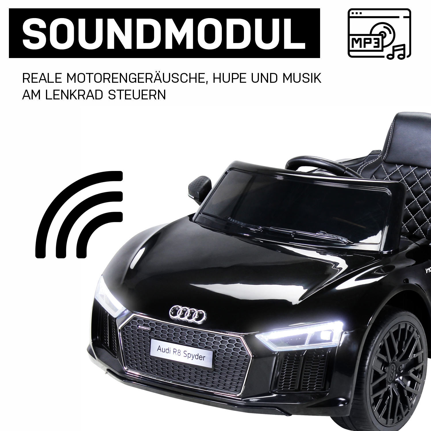 Ersatz Sound Paneel für Kinder Elektro Auto Audi R8 Neu! 