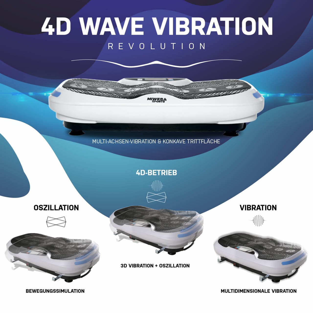 4D Wave Vibrationsfunktion der Vibrationsplatte MV300