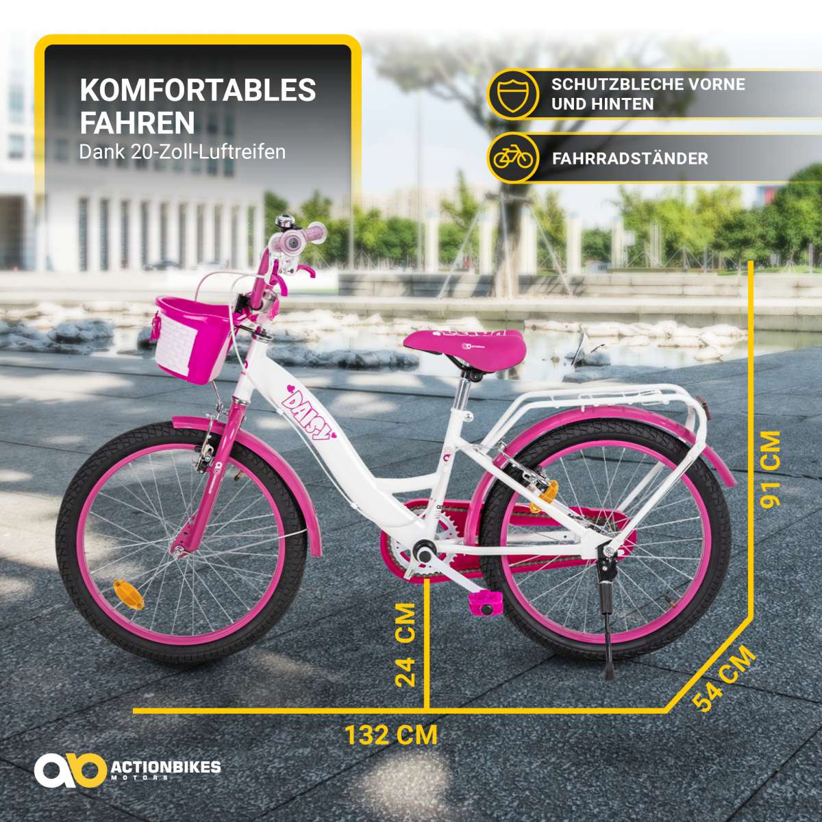 20-Zoll-Kinderfahrrad Daisy: Actionbikes Kinderrad