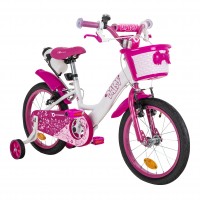Actionbikes Kinderfahrrad Daisy 16 Zoll, pink, Stützräder, Korb, V-Brake
