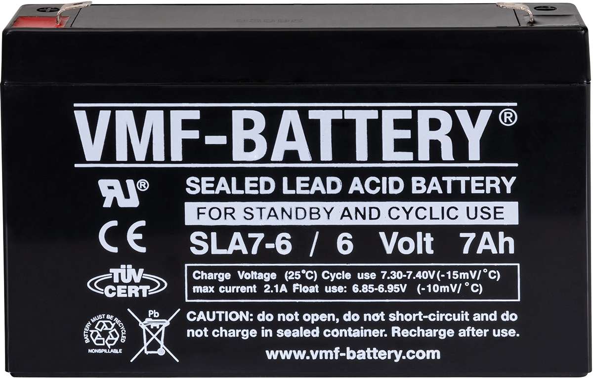 Batterie 3FM7 6Volt 7AH L:15,1cm ,B:3,4cm ,H:10,0cm